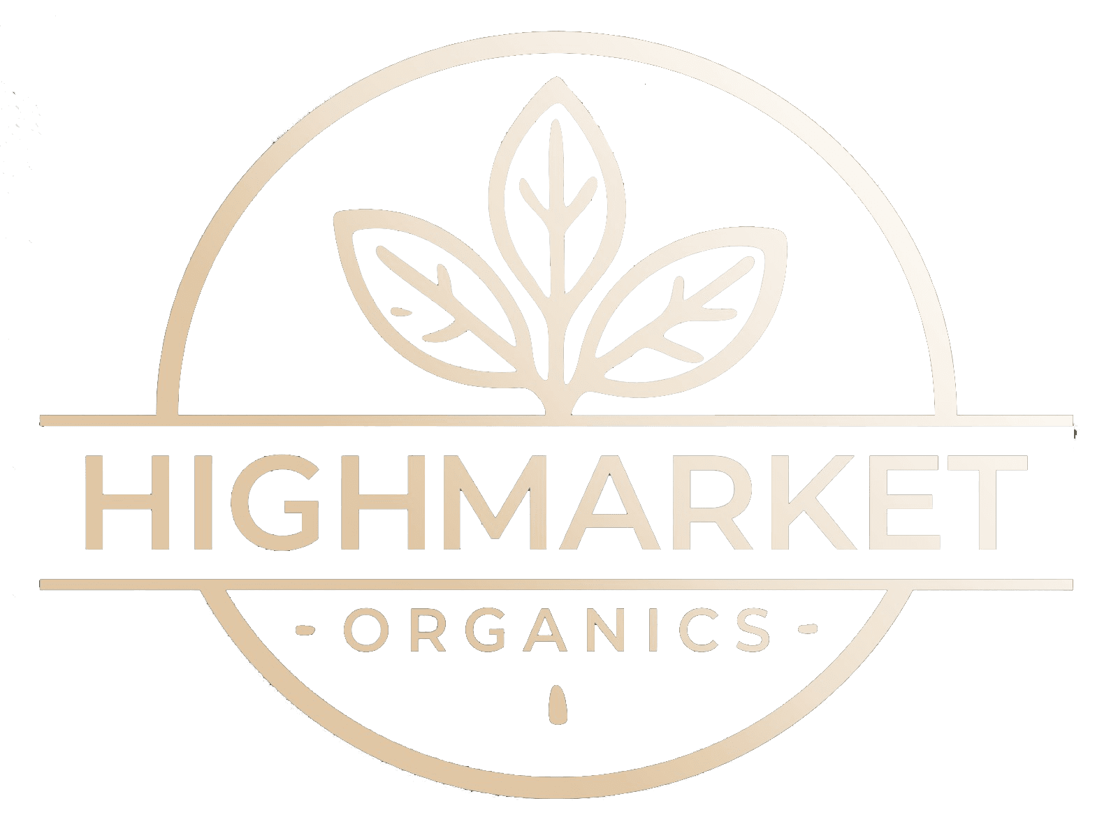 Elegant beige logo featuring leaves and text.