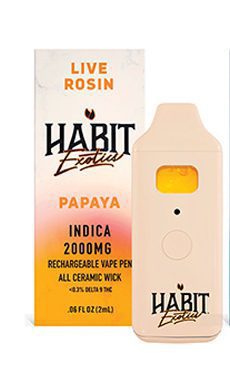 elf bar vape uk Habit THCA Live Rosin Papaya Indica 2g